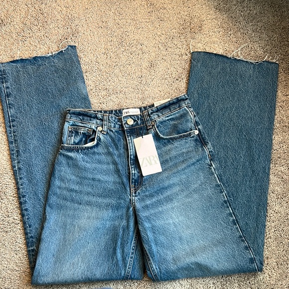 EUC Zara high rise full length wide leg jeans. - Picture 1 of 3